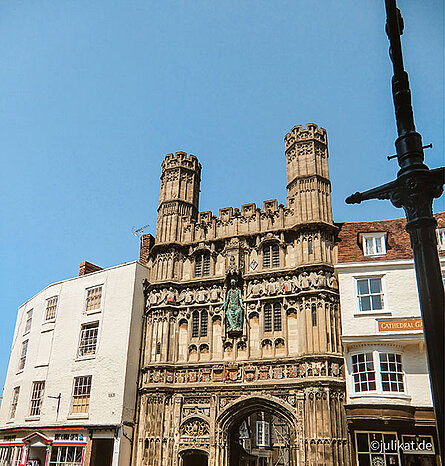 Anblick des Christchurch Gate in der Innenstadt