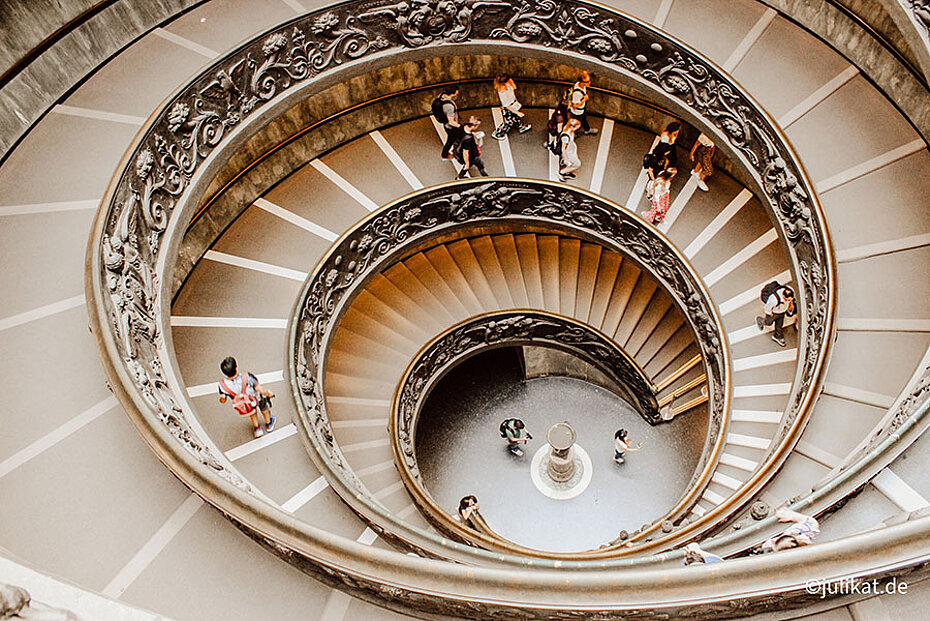 Trichterförmige Helix-Treppe im Vatikanischen Museum