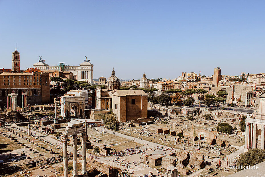 Panoramablick über das Forum Romanum